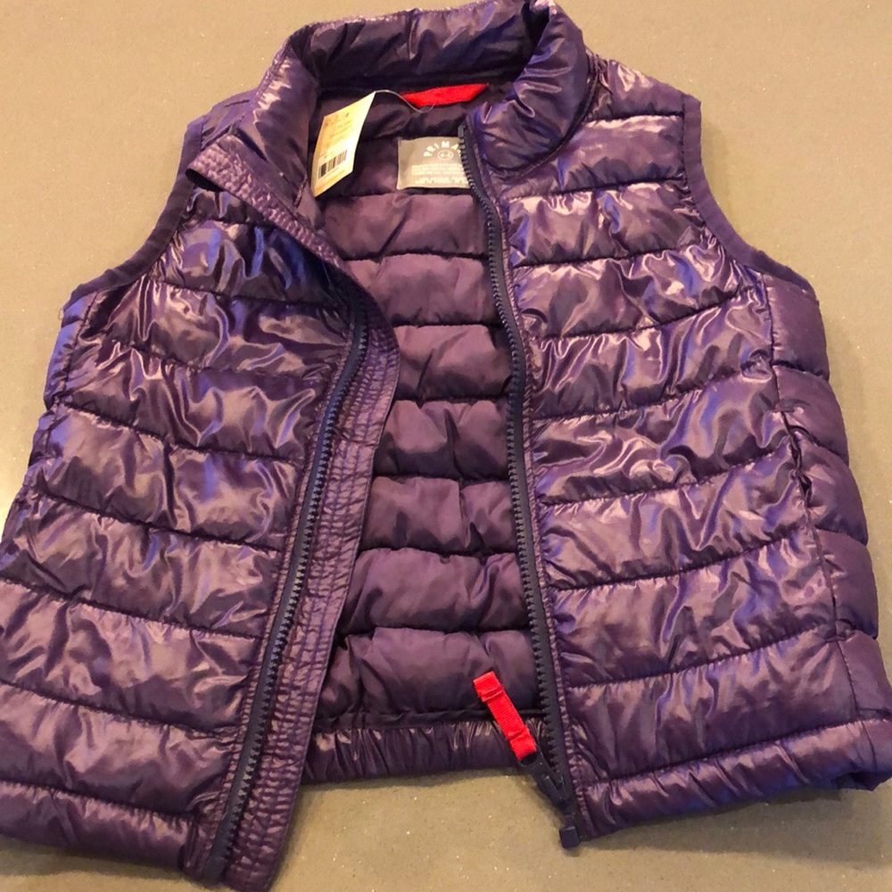 Purple puffer vest- new with tags